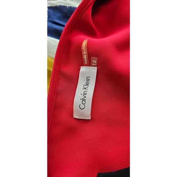 NWT Calvin Klein Office Colorblock Shift Dress Women Size 12 Multi‎ Career Work - Picture 5 of 6